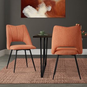 Esszimmerstuhl 2er Set Orange gepolstert inkl. Montagematerial Polsterstuhl Küchenstuhl ML-Design Esszimmerstuhl 2er Set Orange gepolstert inkl. Montagematerial Polsterstuhl Küchenstuhl ML-Design