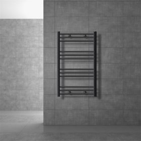Badheizkörper Sahara 600x800 mm Anthrazit gerade mit Seitenanschluss LuxeBath