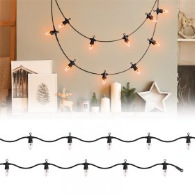 Lichterkette 3,6 m mit 10 Glühbirnen Warmweiß Flammen Effekt
