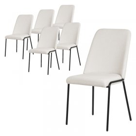 Esszimmerstühle 6er Set Beige mit Rückenlehne, Polsterstühle für Esszimmer & Küche ML-Design Esszimmerstühle 6er Set Beige mit Rückenlehne, Polsterstühle für Esszimmer & Küche ML-Design