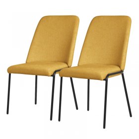 Esszimmerstühle 2er Set Senf mit Rückenlehne, Polsterstühle für Esszimmer & Küche ML-Design Esszimmerstühle 2er Set Senf mit Rückenlehne, Polsterstühle für Esszimmer & Küche ML-Design