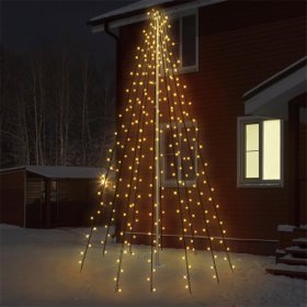 LED Lichterkette Fahnenmastbeleuchtung 8m mit 360 LEDs Warmweiß