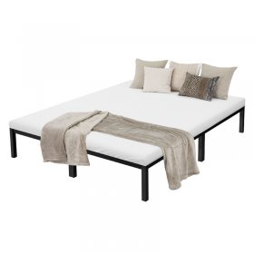 Bettgestell Doppelbett 160x200 cm aus Metall in Schwarz mit Lattenrost ML-Design