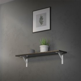 Wandkonsole Regalhalterung 2er Set 180 x 180 mm Weiß aus Aluminium ML-Design