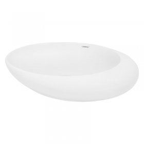 Waschbecken Oval ohne Überlauf 58,5x37,5x14,5 cm Weiß aus Keramik LuxeBath Waschbecken Oval ohne Überlauf 58,5x37,5x14,5 cm Weiß aus Keramik LuxeBath