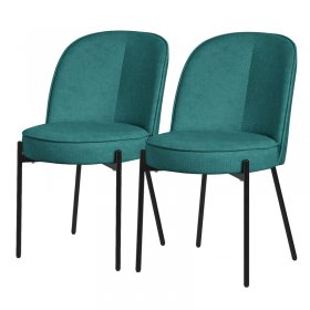 Esszimmerstühle 2er Set Petrol mit Rückenlehne, Polsterstühle für Esszimmer & Küche ML-Design Esszimmerstühle 2er Set Petrol mit Rückenlehne, Polsterstühle für Esszimmer & Küche ML-Design