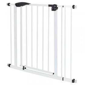 Türschutzgitter Weiß 85-95 cm aus Metall