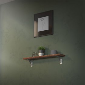 Wandkonsole Regalhalterung 2er Set 120 x 120 mm Silber aus Aluminium ML-Design