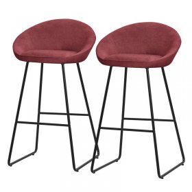 Barhocker 2er Set Rot 56x94x50 cm mit Rückenlehne und Fußstütze bis 120 kg ML-Design Barhocker 2er Set Rot 56x94x50 cm mit Rückenlehne und Fußstütze bis 120 kg ML-Design