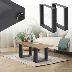2x Tischbeine Bankkufen aus Vierkantprofilen 40x43 cm Anthrazit pulverbeschichtete Stahl