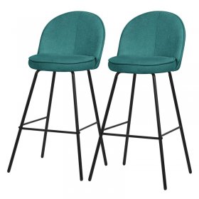 Barhocker 2er Set Petrol 52x102x50 cm mit Rückenlehne und Fußstütze bis 120 kg ML-Design Barhocker 2er Set Petrol 52x102x50 cm mit Rückenlehne und Fußstütze bis 120 kg ML-Design
