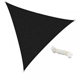 Sonnensegel dreieck 3,6x3,6x3,6 m Anthrazit 100% HDPE mit UV Schutz inkl. Befestigungsseile