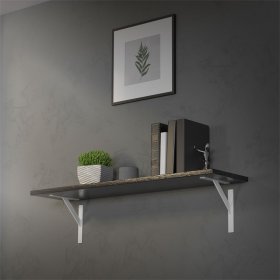 Wandkonsole Regalhalterung 2er Set 240 x 240 mm Weiß aus Aluminium ML-Design