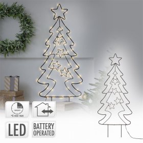 LED Weihnachtsbaum 87 cm mit 90 Warmweißen LEDs aus Metall