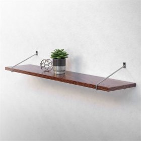 Wandkonsole Regalhalterung 2er Set 265 x 180 mm Grau aus Stahl ML-Design