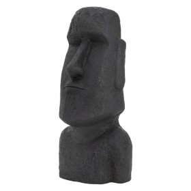 Osterinsel Kopf Figur 37x26x78 cm Anthrazit aus Kunstharz Polyresin
