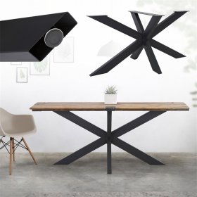 Tischbeine Tischgestell X-Design 78 x 71 x 120 cm Schwarz aus Metall ML-Design