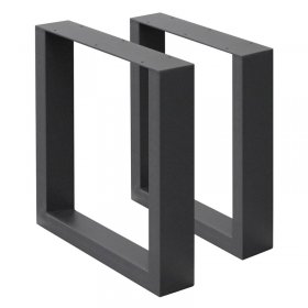 2x Tischbeine Bankkufen aus Vierkantprofilen 30x43 cm Anthrazit pulverbeschichtete Stahl