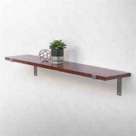Wandkonsole Regalhalterung 2er Set 250 x 145 mm Grau aus Stahl ML-Design
