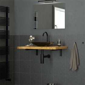 Wandkonsole Regalhalterung 2er Set 300 x 150 mm schwarz aus Stahl ML-Design