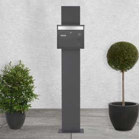 Standbriefkasten 36x31,5x11,5 cm Anthrazit aus Edelstahl ML-Design