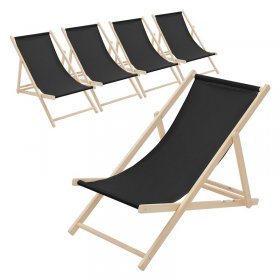 5er Set Liegestuhl klappbar Schwarz Holz verstellbare Rückenlehne bis 120 kg Sonnenliege Gartenliege Strandliege 5er Set Liegestuhl klappbar Schwarz Holz verstellbare Rückenlehne bis 120 kg Sonnenliege Gartenliege Strandliege