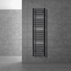 Badheizkörper Mittelanschluss 300x1400 mm Anthrazit gerade inkl. Montagematerial LuxeBath