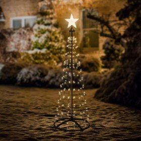 LED Weihnachtsdeko Baum Außen 150 cm mit 154 warmweißen LEDs