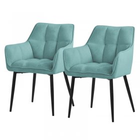 2er Set Esszimmerstuhl Petrol aus Frotteestoff mit dickem gepolsterter Sitz ML-Design 2er Set Esszimmerstuhl Petrol aus Frotteestoff mit dickem gepolsterter Sitz ML-Design