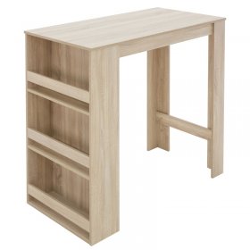 Bartisch mit 3-stufigem Regal 117x106x57 cm Sonoma-Eiche aus Holz ML-Design