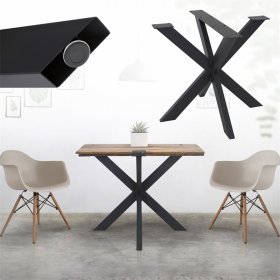 Tischbeine Tischgestell X-Design 85 x 71 x 85 cm Schwarz aus Metall ML-Design