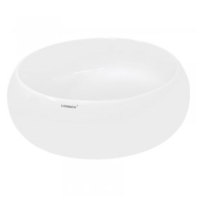 Waschbecken Rund ohne Überlauf Ø 35x12 cm Weiß aus Keramik LuxeBath Waschbecken Rund ohne Überlauf Ø 35x12 cm Weiß aus Keramik LuxeBath
