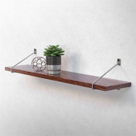 Wandkonsole Regalhalterung 2er Set 220 x 180 mm Grau aus Stahl ML-Design