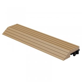 WPC Abschlussleiste 30x2x7,5 cm für WPC Bodenfliese gerade Teak ML-Design