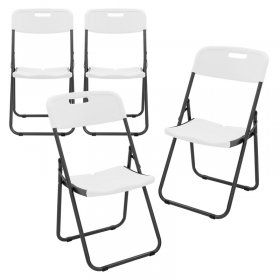 4er Set Balkonstuhl Klappbar Kunststoff Weiß Bistrostuhl Gartenstuhl 4er Set Balkonstuhl Klappbar Kunststoff Weiß Bistrostuhl Gartenstuhl