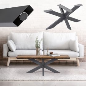 Tischbeine Tischgestell X-Design 98x58x43 cm Anthrazit aus Metall ML-Design Tischbeine Tischgestell X-Design 98x58x43 cm Anthrazit aus Metall ML-Design
