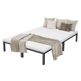 Bettgestell Doppelbett 140x200 cm aus Metall in Anthrazit mit Lattenrost ML-Design