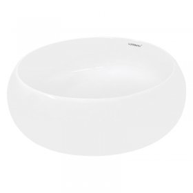Waschbecken Rund ohne Überlauf Ø 40x35 cm Weiß aus Keramik LuxeBath Waschbecken Rund ohne Überlauf Ø 40x35 cm Weiß aus Keramik LuxeBath
