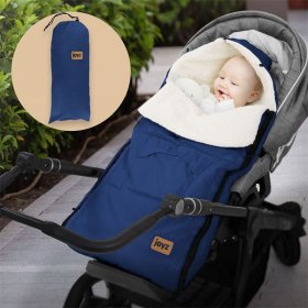 Babyfußsack 94x48x10 cm Blau aus Polyester Joyz