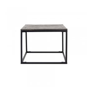 Beistelltisch 60x60 cm Grau, Unikat, handgefertigt aus Mangoholz WOMO-Design