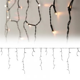 LED Lichtvorhang 6m Warmweiß mit 180 LEDs aus PVC