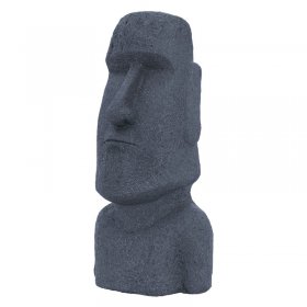 Osterinsel Kopf Figur 37x26x78 cm Grau aus Kunstharz Polyresin