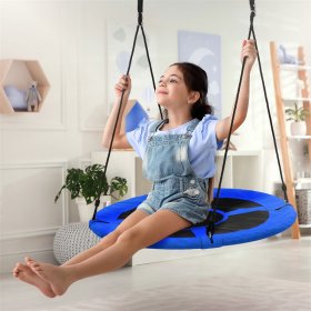 Nestschaukel für Kinder Ø100 cm Blau/Schwarz aus Polyester