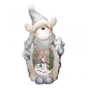 Rentier Figur mit LED Beleuchtung 53 cm aus Polyresin