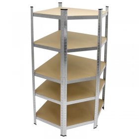 Werkstattregal 180x70x40 cm Silber aus MDF und Metall belastbar bis 750 kg