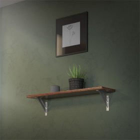 Wandkonsole Regalhalterung 2er Set 180 x 180 mm Silber aus Aluminium ML-Design