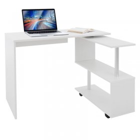 Schreibtisch mit vier Rädern 150x88x75 cm Weiß aus MDF ML-Design Schreibtisch mit vier Rädern 150x88x75 cm Weiß aus MDF ML-Design