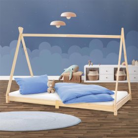 Kinderbett Tipi 90x200 cm aus Kiefernholz Holzbett mit Lattenrost ML-Design Kinderbett Tipi 90x200 cm aus Kiefernholz Holzbett mit Lattenrost ML-Design