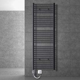 Elektrischer Badheizkörper mit Heizstab 900W 600x1800 mm Anthrazit gerade mit Seitenanschluss LuxeBath Elektrischer Badheizkörper mit Heizstab 900W 600x1800 mm Anthrazit gerade mit Seitenanschluss LuxeBath