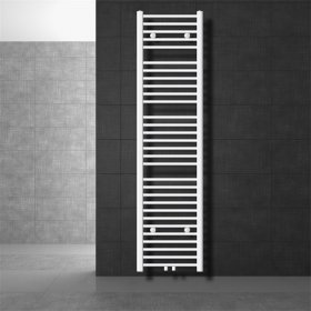 Badheizkörper Mittelanschluss 400x1800 mm Weiß gerade inkl. Montagematerial LuxeBath